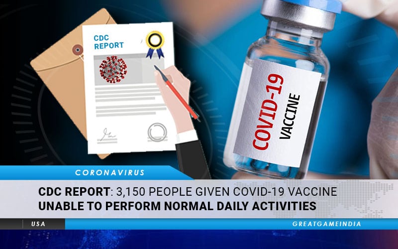 CDC Report - 3150 people given COVID-19 vaccine paralysed