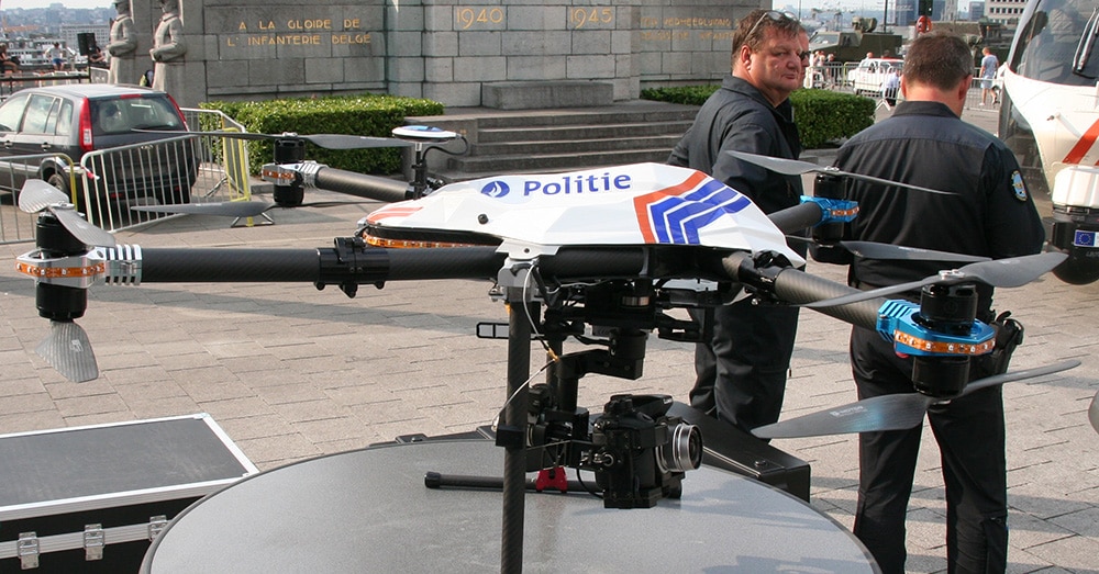 police drone Belgium - control
