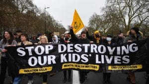Stop destroying our kids' lives - World Rally for Freedom protests