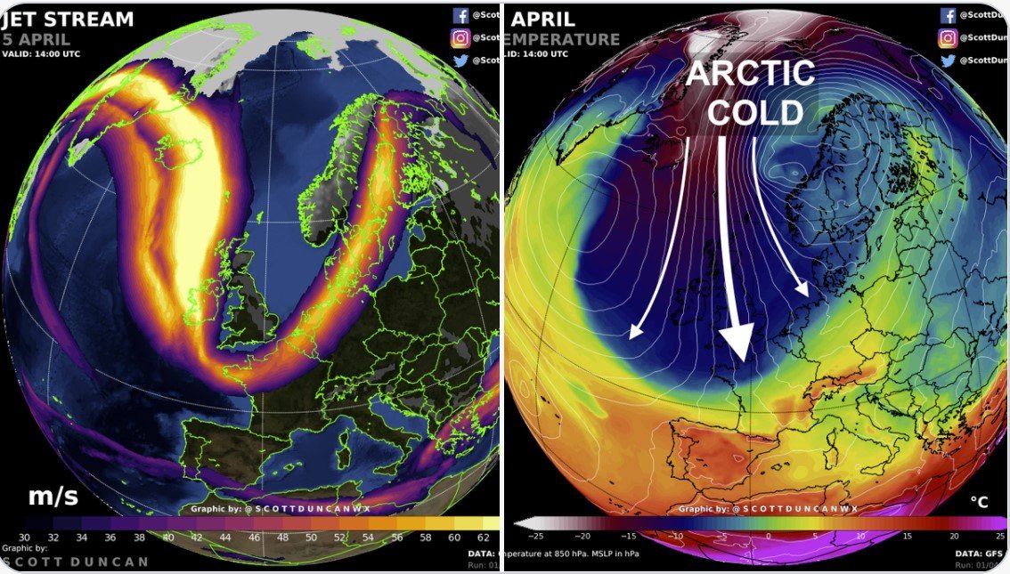 Artic cold blast Europe - food prices will rise