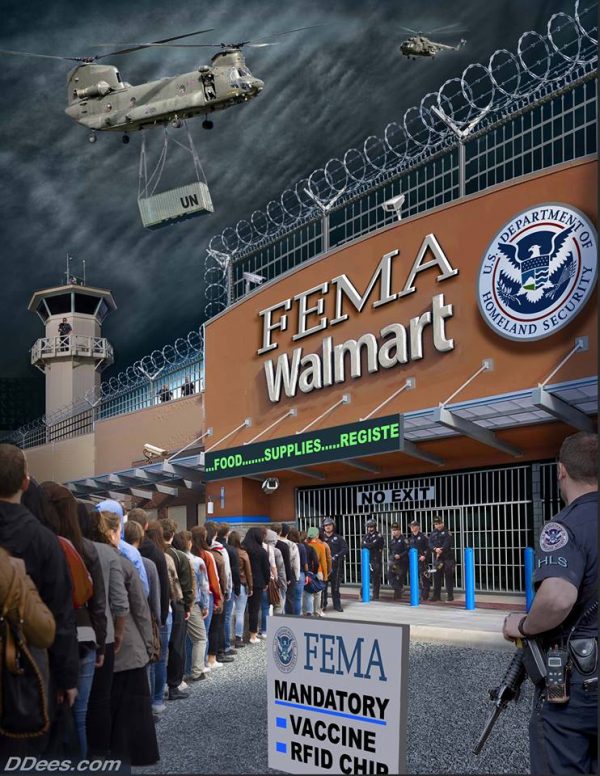 FEMA mandatory vaccine and RFID chip - Walmart