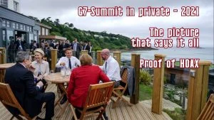 G7 2021 - the picture that says it all - proof of hoax