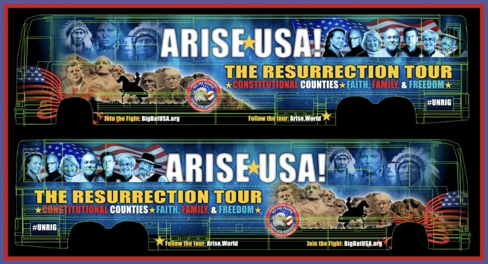 Arise USA Resurrection Tour Plan with Sacha Stone, Sherry Tenpenny and others