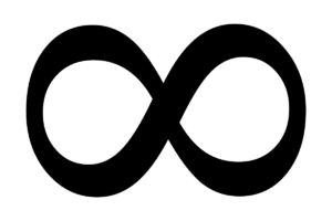 Meta, 8 eight turned sideways, occult symbol of infinity