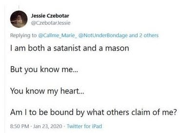 I am both a satanist and a mason (Freemason) - Jessie Czebotar