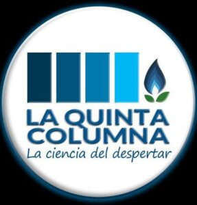 Logo La Quinta Columna with the eternal flame