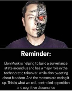 Freemason Elon Musk is helping to build a surveillance state around us - controlled opposition