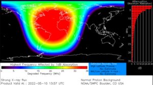 Black Out Map Solar Flare May 10, 2022