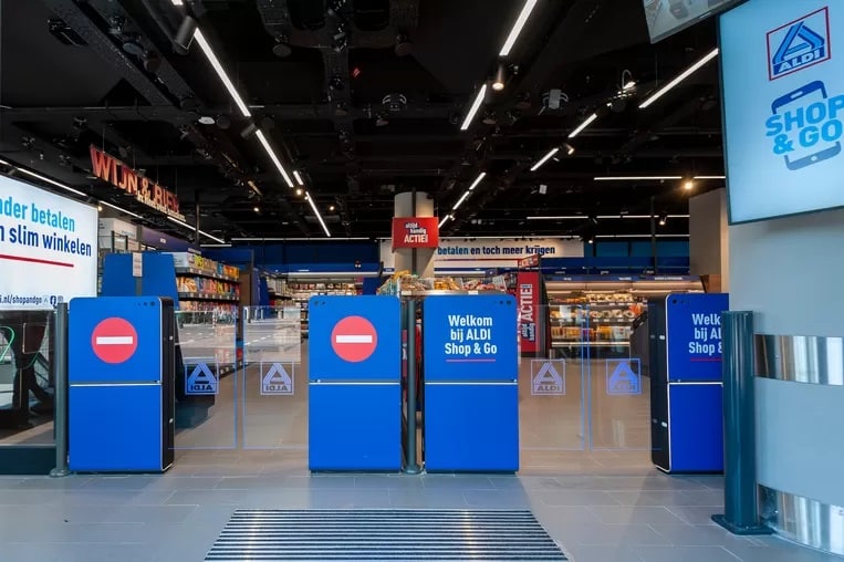 Aldi supermarket of the future - first one in Utrecht, Netherlands