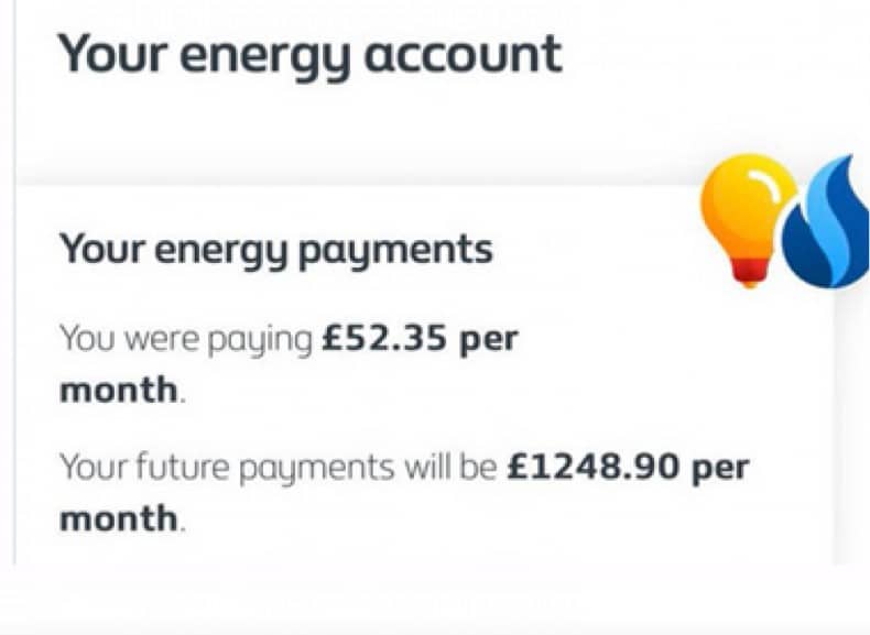 UK energy bills skyrocketing