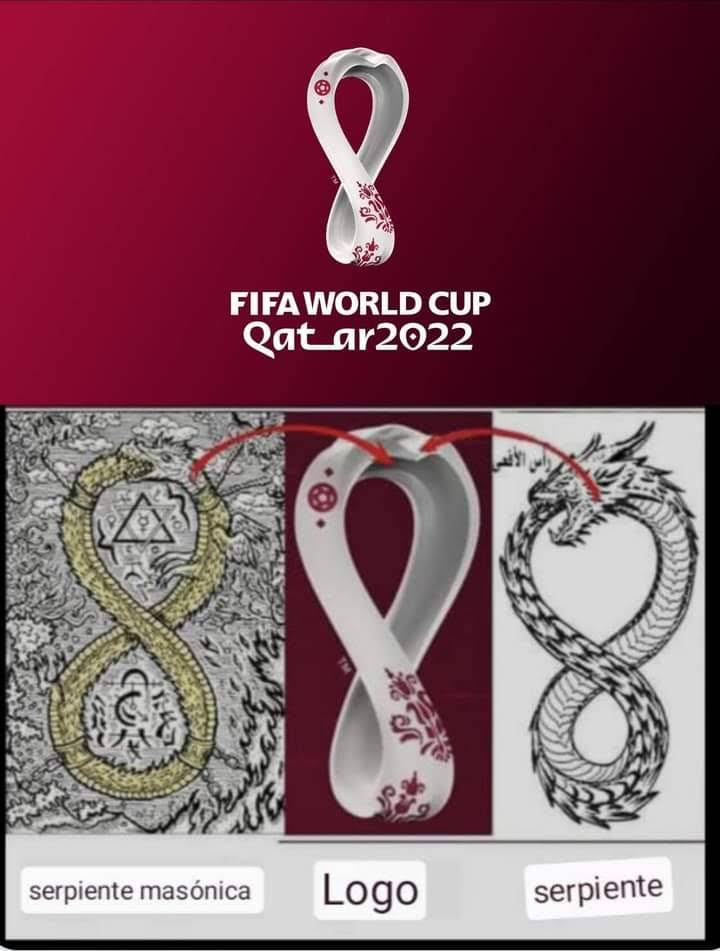 FIFA World Cup Logo Qatar 2022 - serpent ouroboros eating its own tale