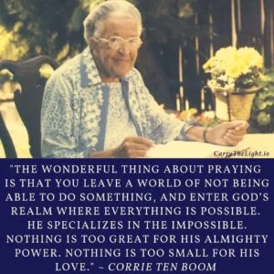 Prayer by Corrie ten Boom