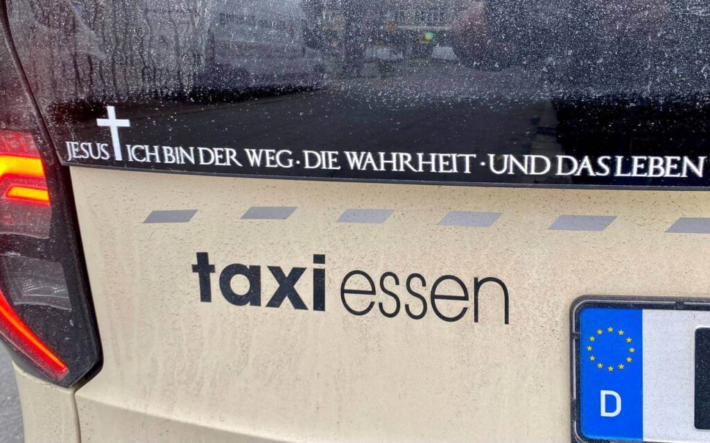 Lies and fearmongering to silence Christians - German taxi driver fined over window Bible verse