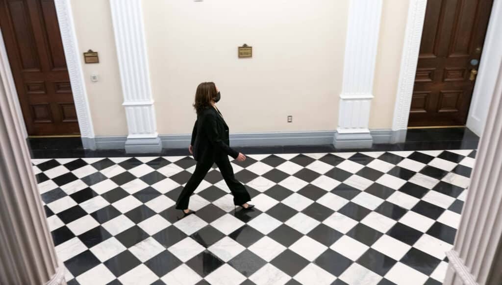 Vice President Kamala Harris - Checkerboard floor