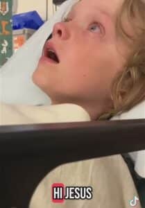 Visioen - Jongen Cason ziet Jezus en vader - Boy Cason sees Jesus and his father - vision