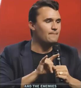 Who is Charlie Kirk - Flashing the devils horn hand signal - Eindtijdnieuws.com Who is Charlie Kirk - Flashing the devil's horn hand signal
