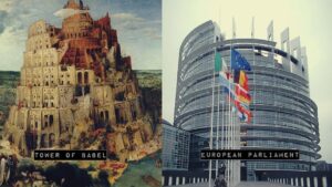 Tower of Babel and European Parliament - Profetisch - geest van Babel - Eindtijdnieuws.com Tower of Babel and European Parliament - Profetisch - geest van Babel
