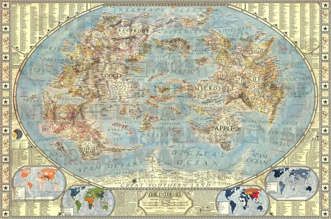 Internet map - Map of the Internet en Het Beeld van het Beest