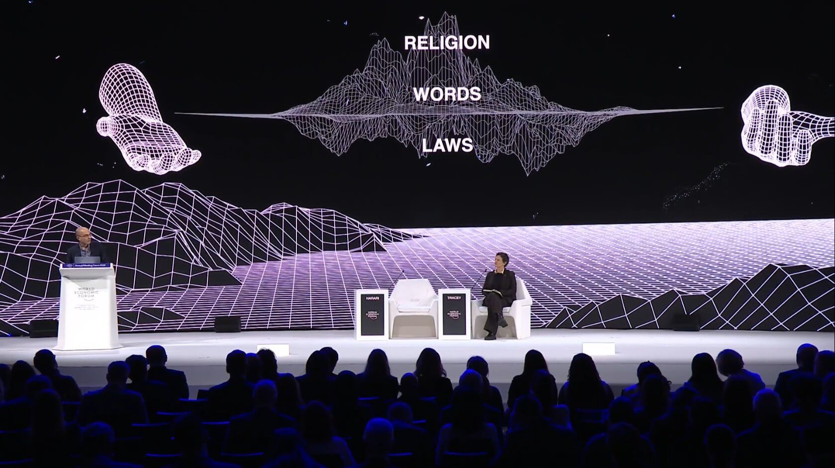 WEF 2026 Harari in leugenachtig gesprek over AI en de mens - AI takeover
