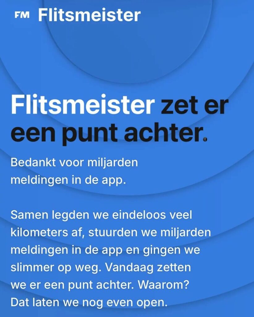Flitsmeister zet er een punt achter - Flitsmeister ONE of...
