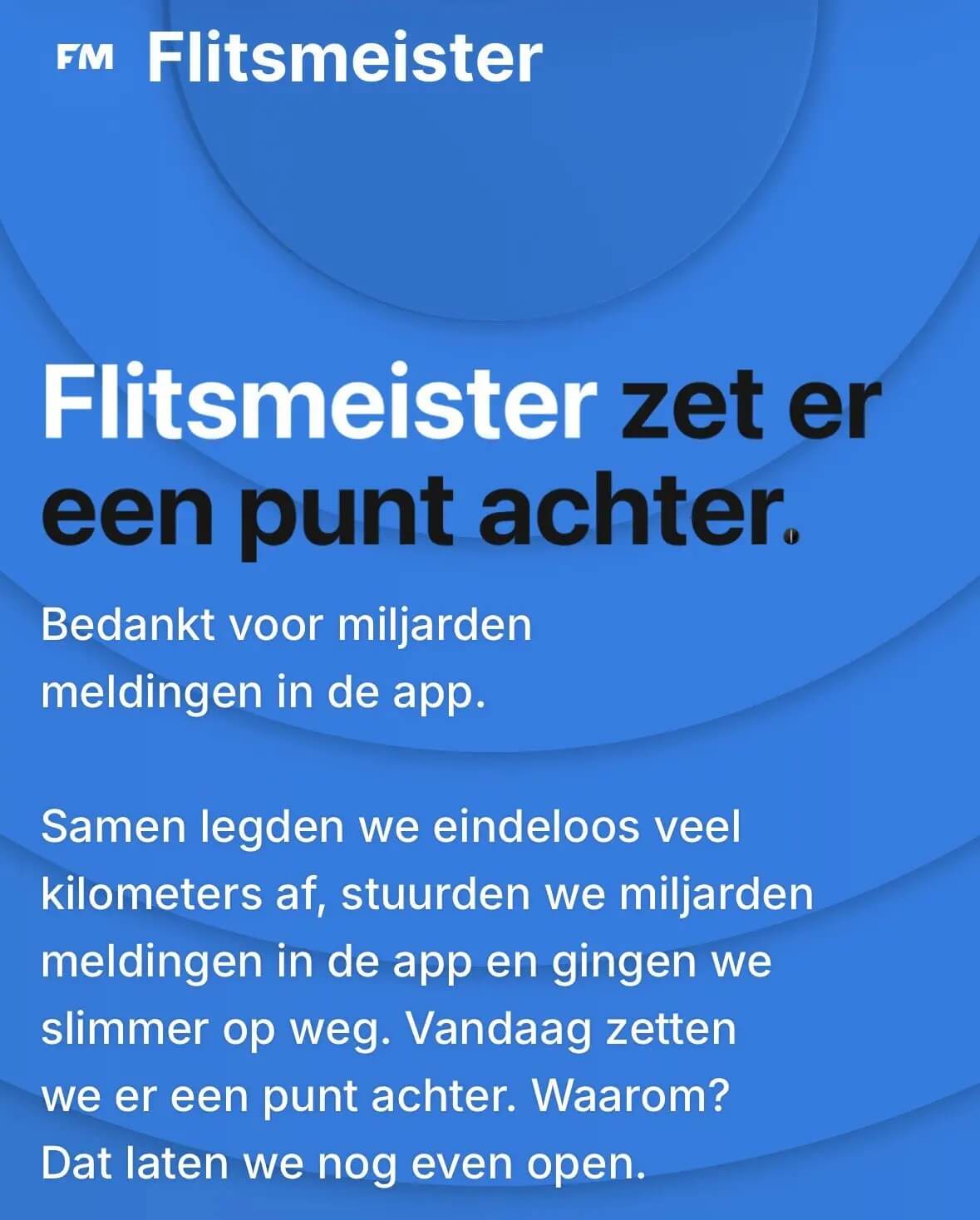 Flitsmeister zet er een punt achter - Flitsmeister ONE of...