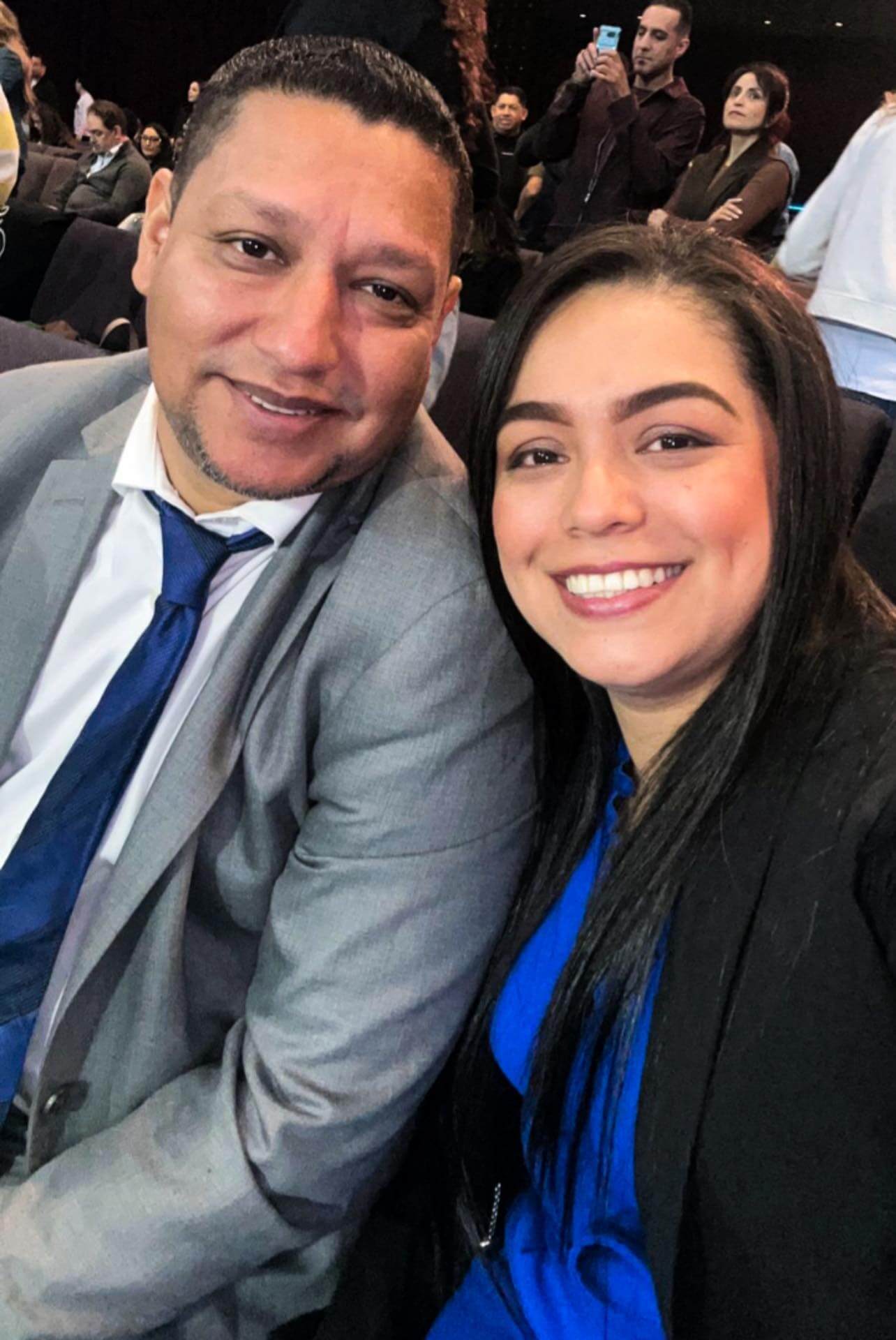 Angelica Zambrano with her husband 2026