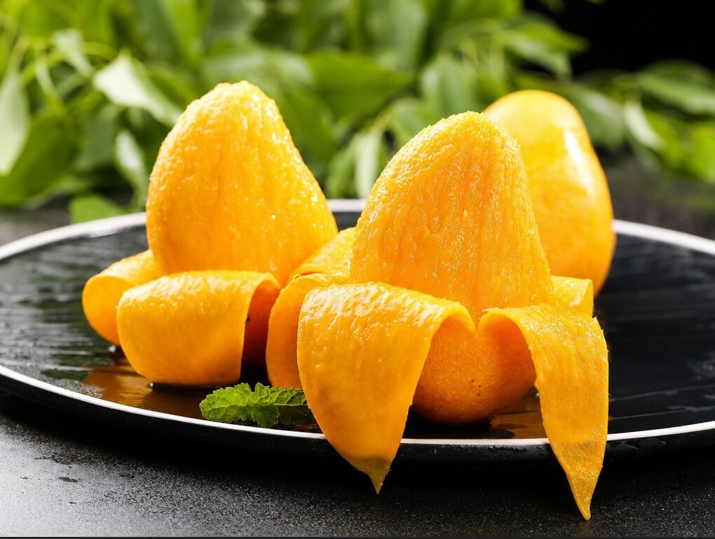 Mango schillen voedingsbom eetbaar - Mango peels